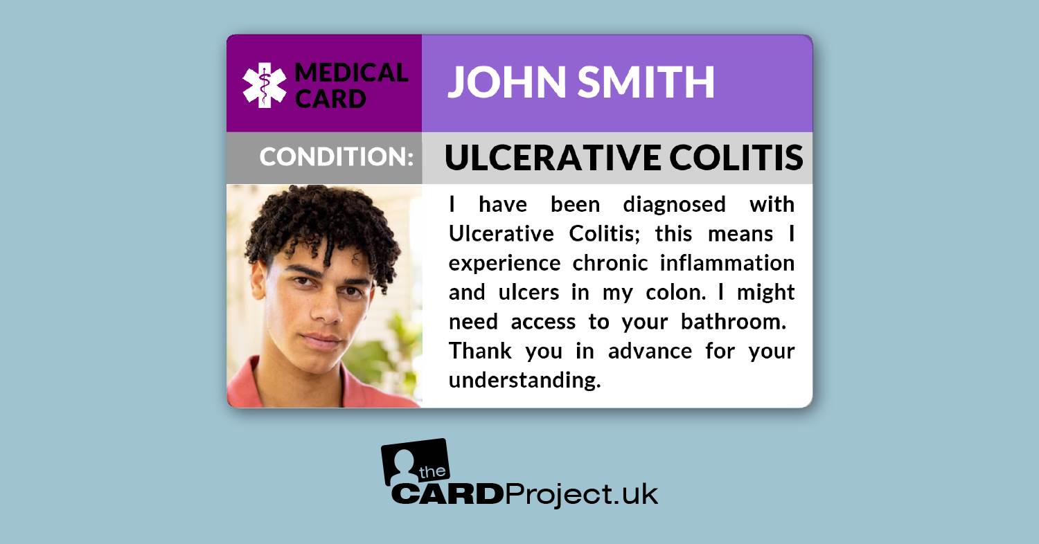 Ulcerative Colitis Medical Photo ID Card (FRONT)